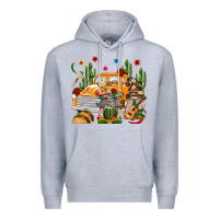 Heather Grey Mexican Gnome Truck Premium Hoodie - texasbilliewilder