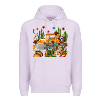 Lilac Mexican Gnome Truck Premium Hoodie - texasbilliewilder