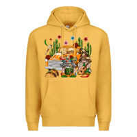 Mustard Mexican Gnome Truck Premium Hoodie - texasbilliewilder