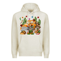 Oatmeal Heather Mexican Gnome Truck Premium Hoodie - texasbilliewilder