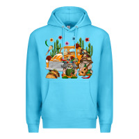 Ocean Blue Mexican Gnome Truck Premium Hoodie - texasbilliewilder