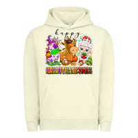 Pigment Pistachio happy hallothanksmas farm animals Urban Hoodie - texasbilliewilder