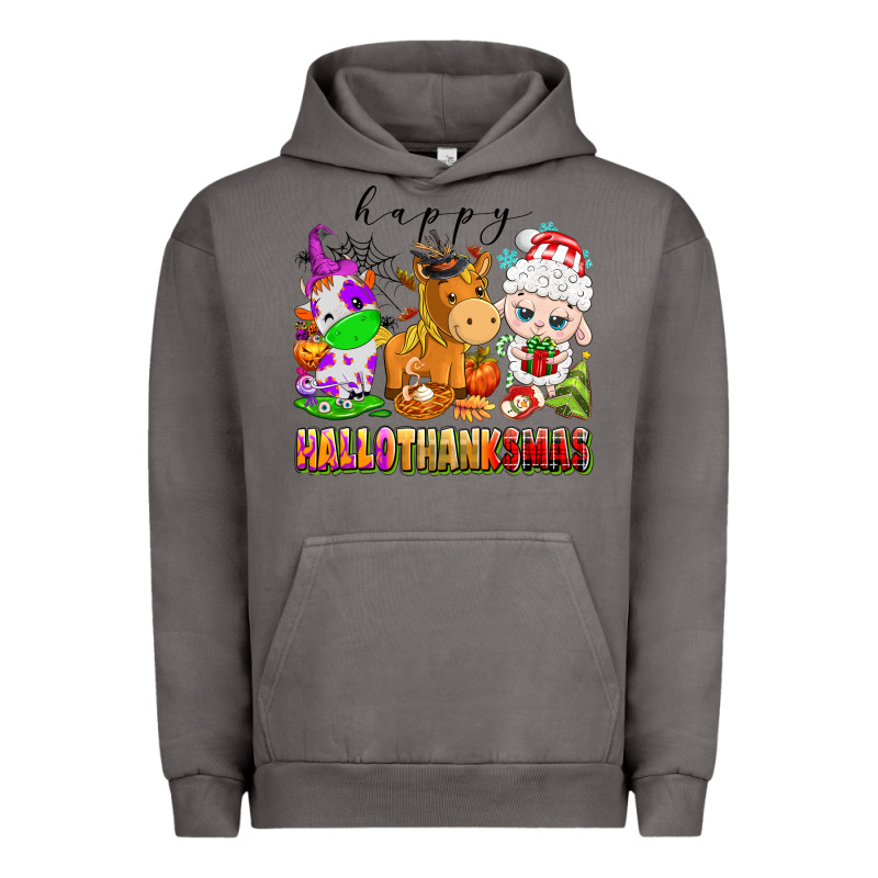 Happy Hallothanksmas Farm Animals Urban Hoodie by texasbilliewilder | Teevron