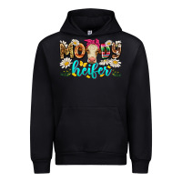 Black moody heifer Urban Hoodie - Zillion Design Studio