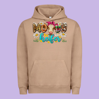 Moody Heifer Urban Hoodie Designed By Zillion Design Studio