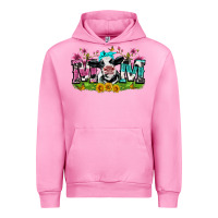 Fuchsia Pink mom with cow Urban Hoodie - Zillion Design Studio