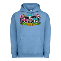 Pigment Pebble Blue mom with cow Urban Hoodie - Zillion Design Studio