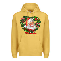 Antique Gold merry christmas santa Premium Hoodie - RanaPortraitStore