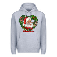 Heather Grey merry christmas santa Premium Hoodie - RanaPortraitStore