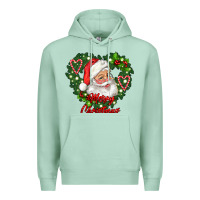 Seafoam merry christmas santa Premium Hoodie - RanaPortraitStore