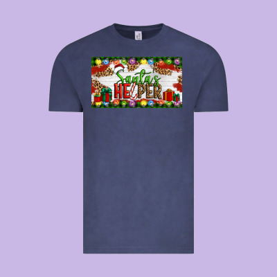 Christmas Santa's Helper Vintage Tee Designed By Artiststas