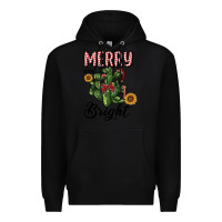 Black merry and bright with cactus Premium Hoodie - RanaPortraitStore