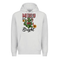 Dove Grey merry and bright with cactus Premium Hoodie - RanaPortraitStore