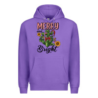 Purple merry and bright with cactus Premium Hoodie - RanaPortraitStore