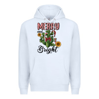 White merry and bright with cactus Premium Hoodie - RanaPortraitStore