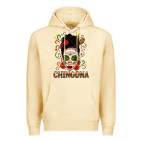 Pina Colada Mexicana Skull Girl Messy Bun Premium Hoodie - texasbilliewilder