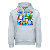 Heather Grey merry christmas gnomies Urban Hoodie - texasbilliewilder