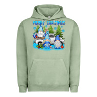 Pigment Oil Green merry christmas gnomies Urban Hoodie - texasbilliewilder