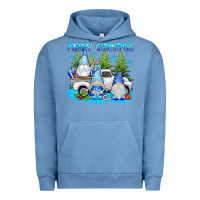 Pigment Pebble Blue merry christmas gnomies Urban Hoodie - texasbilliewilder