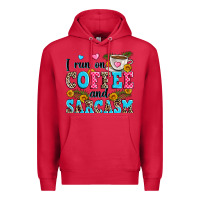 Cardinal i run on coffee and sarcasm Premium Hoodie - Zillion Design Studio