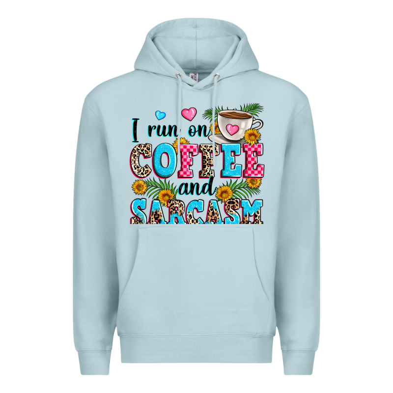I Run On Coffee And Sarcasm Premium Hoodie by Zillion Design Studio | Teevron