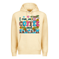 Pina Colada i run on coffee and sarcasm Premium Hoodie - Zillion Design Studio