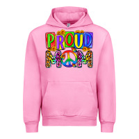 Fuchsia Pink proud mom lgbt Urban Hoodie - Zillion Design Studio