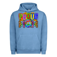 Pigment Pebble Blue proud mom lgbt Urban Hoodie - Zillion Design Studio