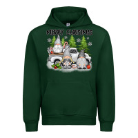 Forest Green merry christmas gnomies Urban Hoodie - texasbilliewilder