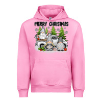 Fuchsia Pink merry christmas gnomies Urban Hoodie - texasbilliewilder