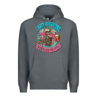 Rock i hate everyone but coffee helps Premium Hoodie - Zillion Design Studio