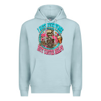 Blue Mist i hate everyone but coffee helps Premium Hoodie - Zillion Design Studio