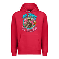 Cardinal i hate everyone but coffee helps Premium Hoodie - Zillion Design Studio