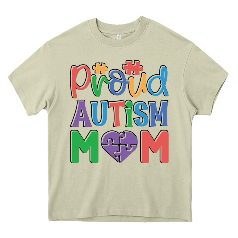 Proud Autism Mom Heavy Core Tee by CowhideDigitalArt | Teevron