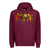 Burgundy Mexico Love Premium Hoodie - texasbilliewilder