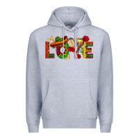 Heather Grey Mexico Love Premium Hoodie - texasbilliewilder