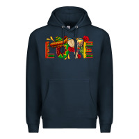 Navy Mexico Love Premium Hoodie - texasbilliewilder