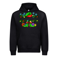 Black custom name christmas elf Urban Hoodie - texasbilliewilder