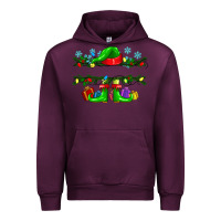 Mauve Wine custom name christmas elf Urban Hoodie - texasbilliewilder