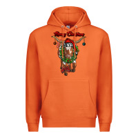 Carrot merry christmas longhorn cow Premium Hoodie - RanaPortraitStore