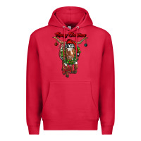 Cardinal merry christmas longhorn cow Premium Hoodie - RanaPortraitStore