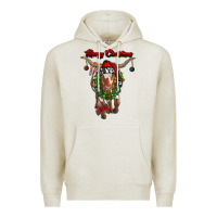 Oatmeal Heather merry christmas longhorn cow Premium Hoodie - RanaPortraitStore