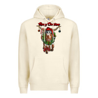 Sandshell merry christmas longhorn cow Premium Hoodie - RanaPortraitStore