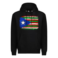 Black Mexico and Puerto Rico Flag Premium Hoodie - texasbilliewilder