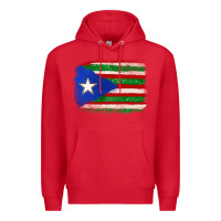 Red Mexico and Puerto Rico Flag Premium Hoodie - texasbilliewilder