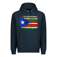 Navy Mexico and Puerto Rico Flag Premium Hoodie - texasbilliewilder