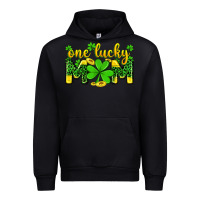 Black one lucky mom Urban Hoodie - Zillion Design Studio
