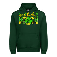 Forest Green one lucky mom Urban Hoodie - Zillion Design Studio