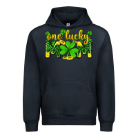 Navy one lucky mom Urban Hoodie - Zillion Design Studio