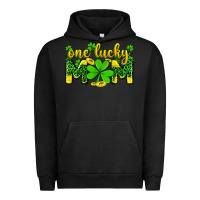 Pigment Black one lucky mom Urban Hoodie - Zillion Design Studio
